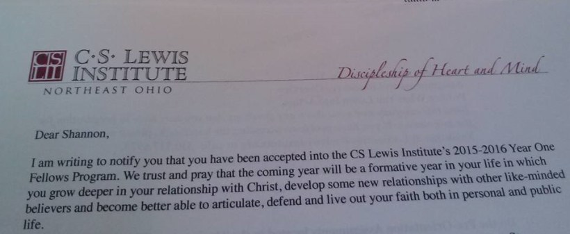 CS Lewis Acceptance